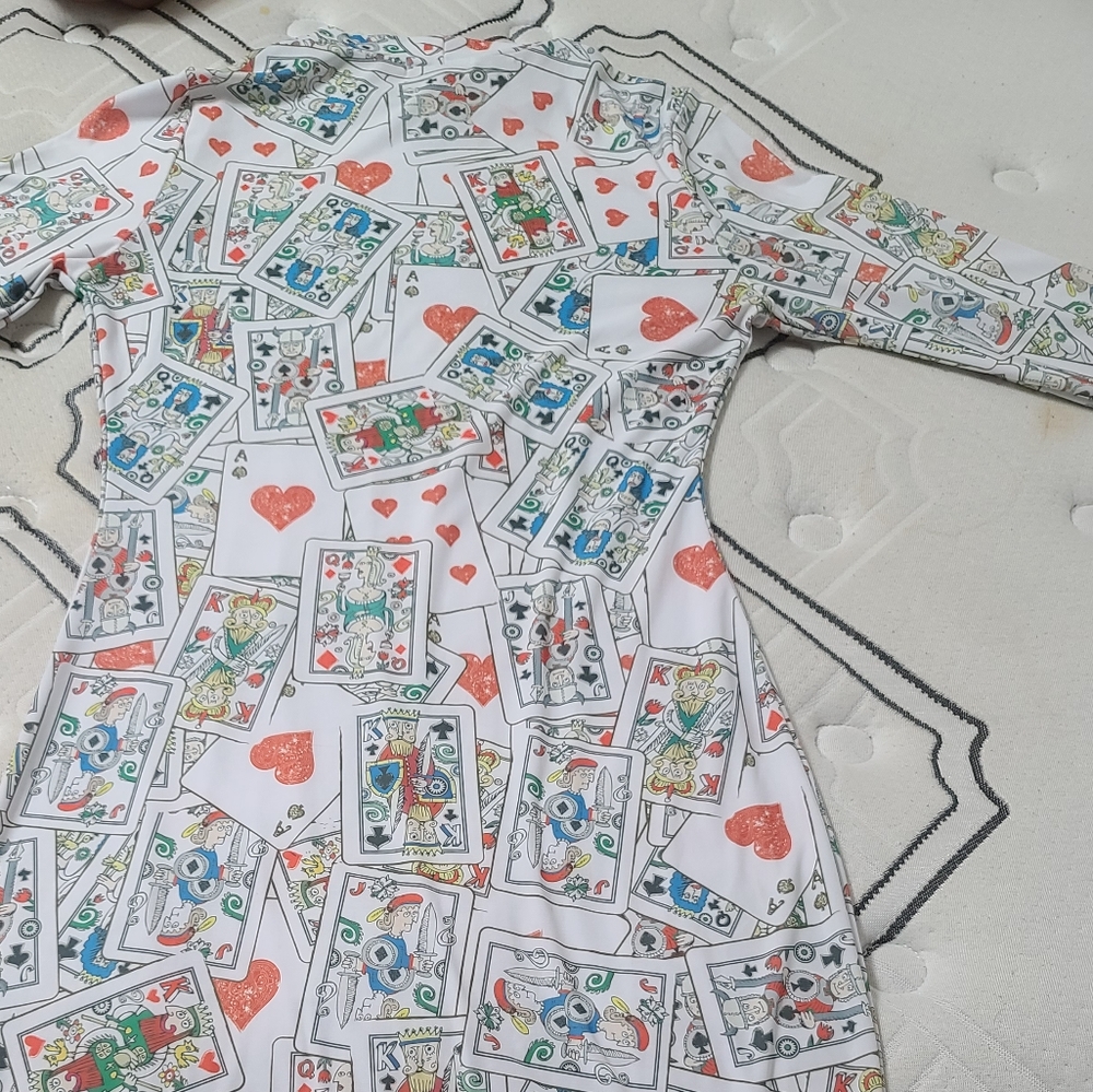 Fun dress with casino cards medium